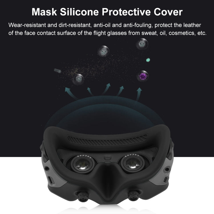 For DJI Avata Goggles 2 PULUZ Flying Eye Mask Silicone Protective Case(Black) -  by PULUZ | Online Shopping South Africa | PMC Jewellery