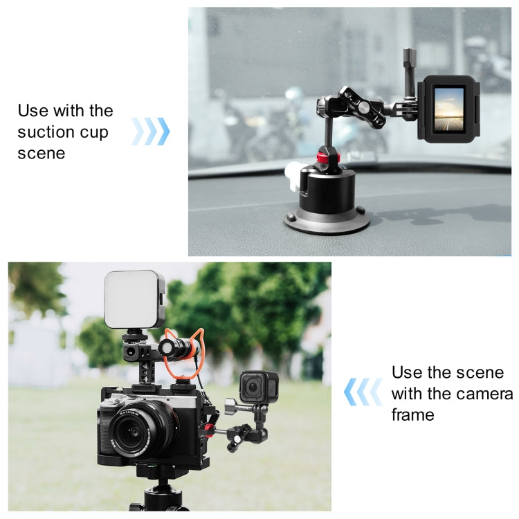 PULUZ Magic Arm Multi-way Ball  Aluminum Alloy Mount (Black) - Stand Bracket by PULUZ | Online Shopping South Africa | PMC TechLife | Buy Now Pay Later Mobicred