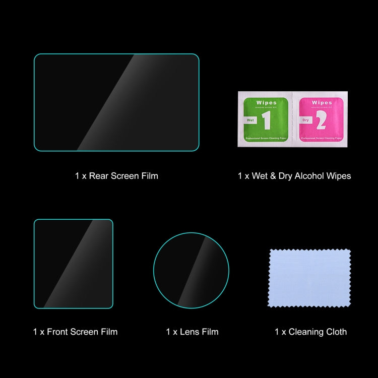 For DJI Osmo Action 4 PULUZ 3-in-1 Lens Front and Back Screen Tempered Glass Explosion-proof Film (Transparent) - free shipping - PMC TechLife - Order now!