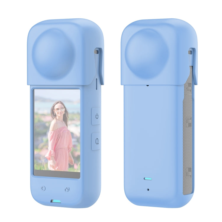 For Insta360 X4 PULUZ Full Body Dust-proof Silicone Protective Case (Blue) - Case & Bags by PULUZ | Online Shopping South Africa | PMC Jewellery | Buy Now Pay Later Mobicred