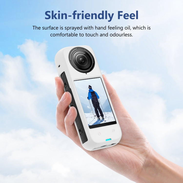 For Insta360 X4 PULUZ Full Body Dust-proof Silicone Protective Case (White) - Case & Bags by PULUZ | Online Shopping South Africa | PMC Jewellery | Buy Now Pay Later Mobicred