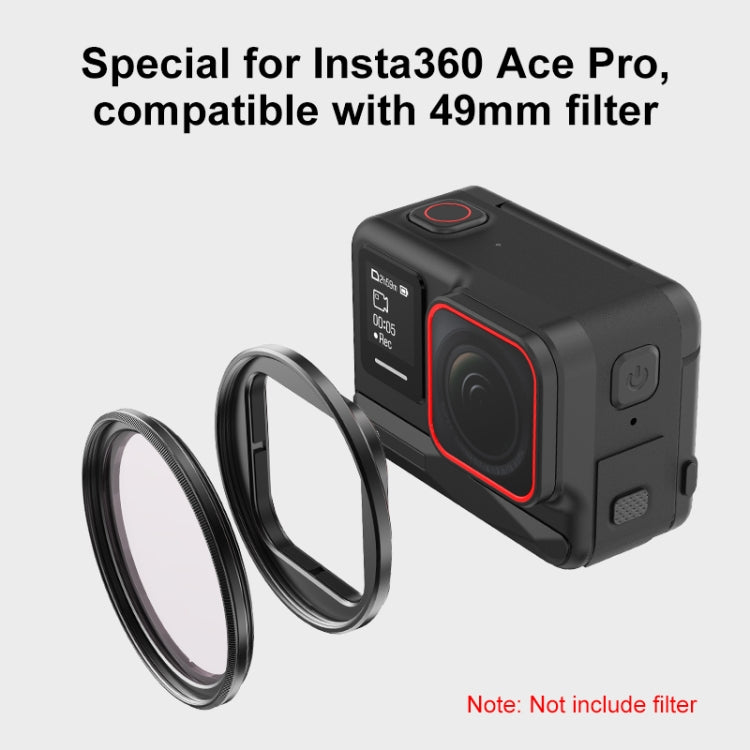 For Insta360 Ace Pro PULUZ Filter Holder Metal Protective Filter Frame (Black) - Lens Filter by PULUZ | Online Shopping South Africa | PMC TechLife | Buy Now Pay Later Mobicred