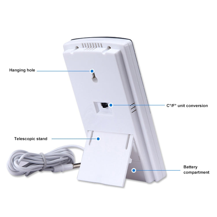 Indoor Thermometer with Hygrometer(White) - Indoor Thermometer by PMC TechLife | Online Shopping South Africa | PMC TechLife | Buy Now Pay Later Mobicred