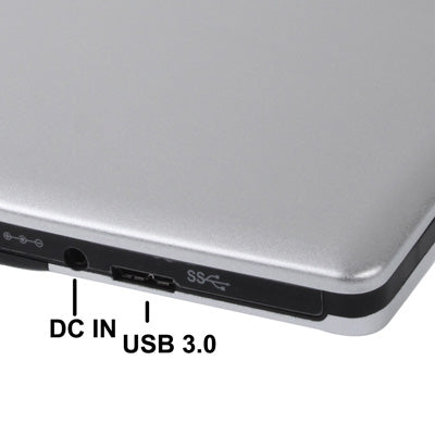 USB 3.0 Aluminum Alloy Portable DVD / CD Rewritable Blu-ray Drive for 12.7mm SATA ODD / HDD, Plug and Play(Silver) - Rewritable Drive by PMC Jewellery | Online Shopping South Africa | PMC Jewellery | Buy Now Pay Later Mobicred