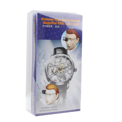 20X Glasses Type Watch Repair Magnifier with LED Light - free shipping - PMC TechLife - Order now!