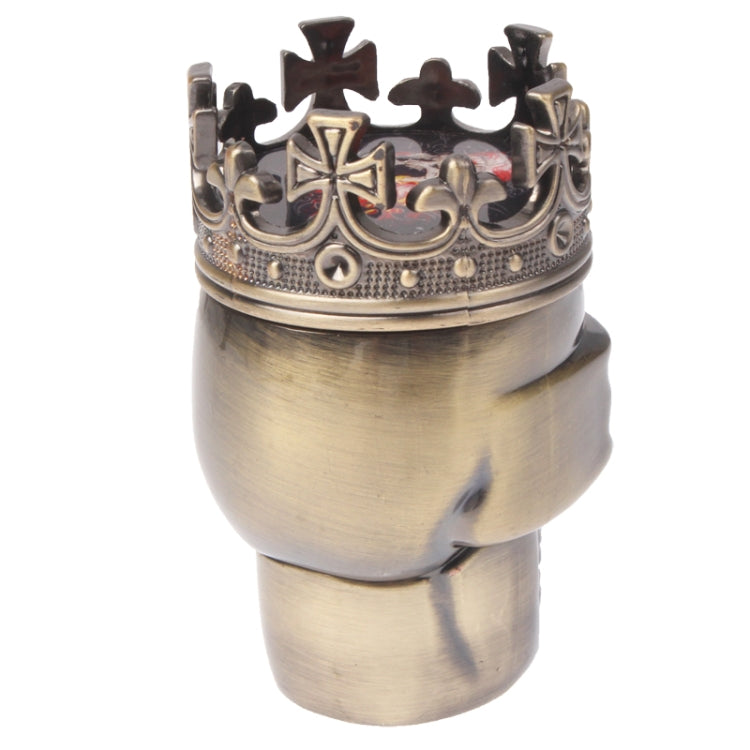 Skull King Style Zinc Alloy Double Layers Herb Tobacco Cigarette Grinder (Bronze) - Cigarette Box & Ashtrays by PMC Jewellery | Online Shopping South Africa | PMC Jewellery | Buy Now Pay Later Mobicred