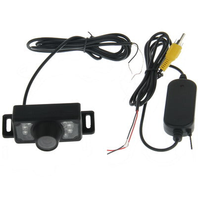 7 LED IR Infrared Waterproof Night Vision Wireless Short Lens DVD Rear View With Scaleplate , Support Installed in Car DVD Navigator , Wide Viewing Angle: 140 degree (WX002)(Black) - Rear View Cameras by PMC Jewellery | Online Shopping South Africa | PMC Jewellery | Buy Now Pay Later Mobicred