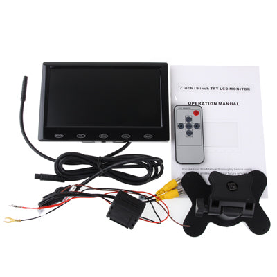 7.0 inch Touch Button Car Rearview LCD Monitor with Stand, Full Remote Control(Black) - Car Monitor by PMC Jewellery | Online Shopping South Africa | PMC Jewellery | Buy Now Pay Later Mobicred