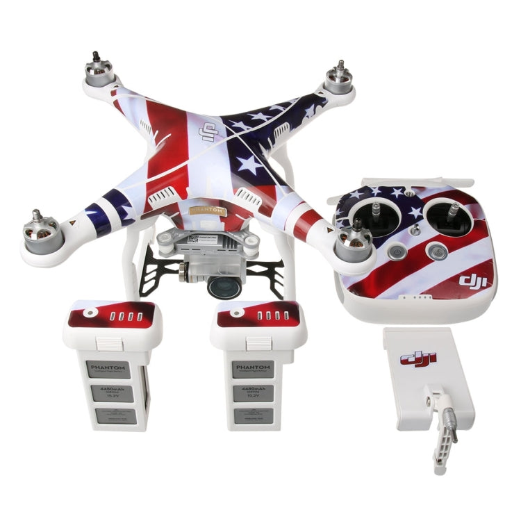 4D Imitation Carbon Fiber PVC Water Resistance Sticker Kit for DJI Phantom 3 Quadcopter & Remote Controller & Battery(US Flag Pattern) -  by PMC TechLife | Online Shopping South Africa | PMC TechLife | Buy Now Pay Later Mobicred