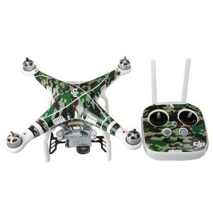 Camouflage Pattern 4D Imitation Carbon Fiber PVC Water Resistance Sticker Kit for DJI Phantom 3 Quadcopter & Remote Controller & Battery -  by PMC Jewellery | Online Shopping South Africa | PMC Jewellery | Buy Now Pay Later Mobicred