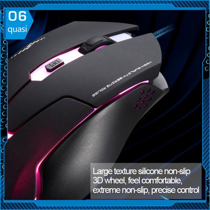 T7 Wired 3 Color Changeable 1200 DPI 1600DPI 2400DPI Gaming USB Optical Mouse - Wired Mice by PMC Jewellery | Online Shopping South Africa | PMC Jewellery | Buy Now Pay Later Mobicred