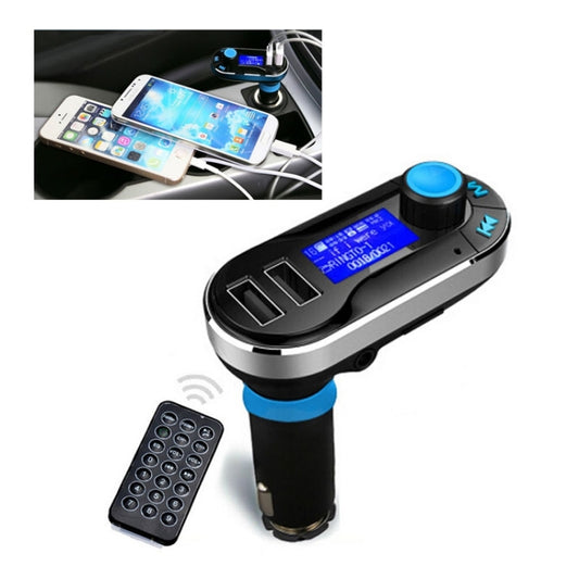 Bluetooth Tacking Handsfree Car Kit FM Transmitter with Remote Control, 2.1A Dual Car Charger, For iPhone, Galaxy, Sony, Lenovo, HTC, Huawei, and other Smartphones - Bluetooth Car Kits by PMC Jewellery | Online Shopping South Africa | PMC Jewellery | Buy Now Pay Later Mobicred