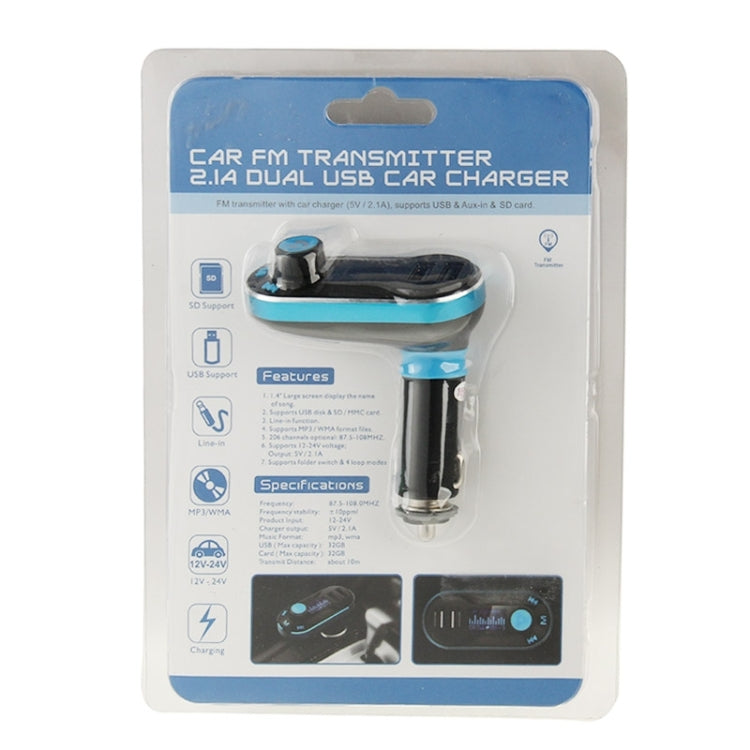 Bluetooth Tacking Handsfree Car Kit FM Transmitter with Remote Control, 2.1A Dual Car Charger, For iPhone, Galaxy, Sony, Lenovo, HTC, Huawei, and other Smartphones - Bluetooth Car Kits by PMC Jewellery | Online Shopping South Africa | PMC Jewellery | Buy Now Pay Later Mobicred