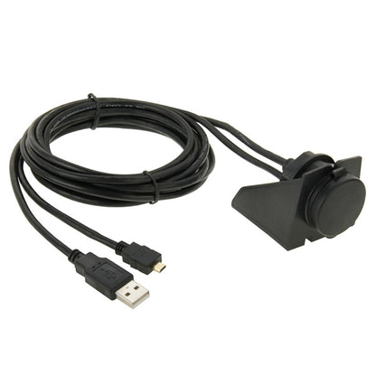 USB 2.0 & Micro HDMI (Type-D) Male to USB 2.0 & HDMI (Type-A) Female Adapter Cable with Car Flush Mount, Length: 2m - DIY Cables by PMC Jewellery | Online Shopping South Africa | PMC Jewellery