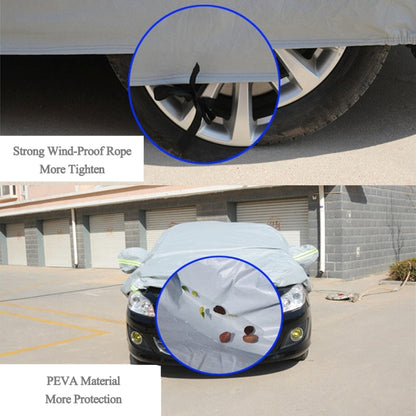 PEVA Anti-Dust Waterproof Sunproof Sedan Car Cover with Warning Strips, Fits Cars up to 5.1m(199 inch) in Length - PE Material by PMC Jewellery | Online Shopping South Africa | PMC Jewellery | Buy Now Pay Later Mobicred