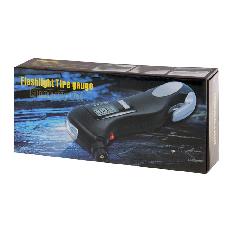 LCD Display Screen Digital Tire Gauge with LED Flashlight, Pressure Range: 2-150PSI - Tire Pressure Gauges by PMC TechLife | Online Shopping South Africa | PMC TechLife | Buy Now Pay Later Mobicred