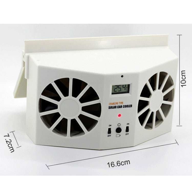 2W Solar Powered Car Auto Air Vent Cool Fan Cooler Ventilation System Radiator, with Temperature Display - Heating & Fans by PMC Jewellery | Online Shopping South Africa | PMC Jewellery | Buy Now Pay Later Mobicred