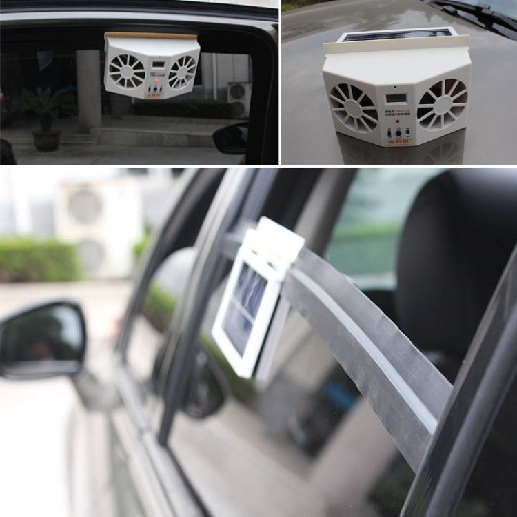 2W Solar Powered Car Auto Air Vent Cool Fan Cooler Ventilation System Radiator, with Temperature Display - Heating & Fans by PMC TechLife | Online Shopping South Africa | PMC TechLife | Buy Now Pay Later Mobicred
