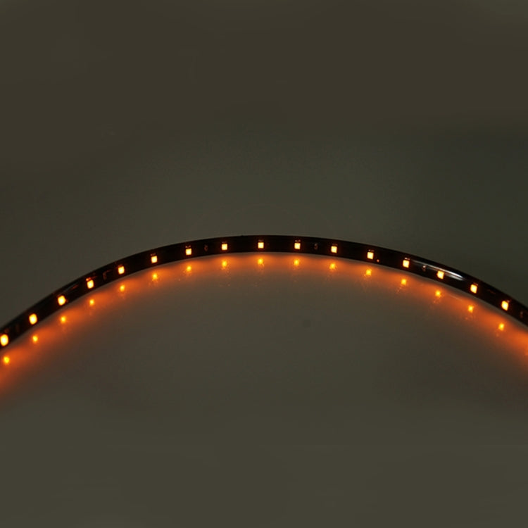 10 PCS 30cm 15 LED Waterproof Flexible Car Strip Light, DC 12V(Orange Light) - Decorative Lights by PMC Jewellery | Online Shopping South Africa | PMC Jewellery | Buy Now Pay Later Mobicred