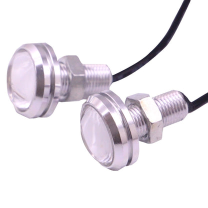 2 PCS 2x 3W 120LM Waterproof Eagle Eye Light White LED Light for Vehicles, Cable Length: 60cm(Silver) - Eagle Eye Lamps by PMC Jewellery | Online Shopping South Africa | PMC Jewellery | Buy Now Pay Later Mobicred