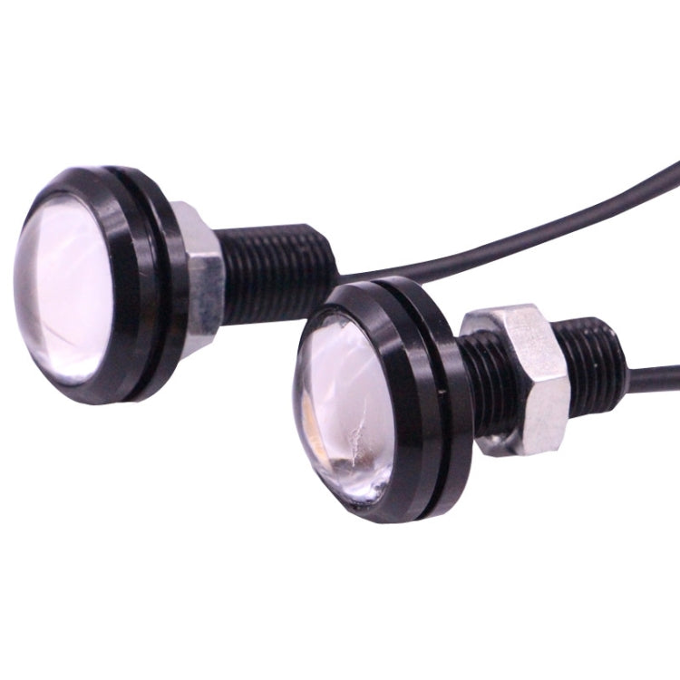 2 PCS 2x 3W 120LM Waterproof Eagle Eye Light Yellow LED Light for Vehicles, Cable Length: 60cm(Black) - Eagle Eye Lamps by PMC Jewellery | Online Shopping South Africa | PMC Jewellery | Buy Now Pay Later Mobicred