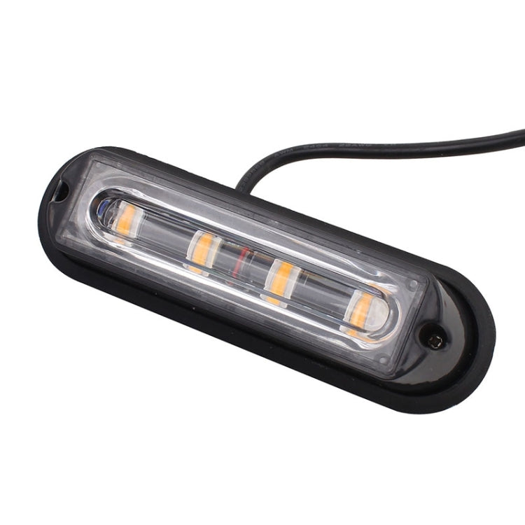 12W 720LM 4-LED Yellow Light 18 Flash Patterns Car Strobe Emergency Warning Light Lamp, DC 12V - Warning Lights by PMC TechLife | Online Shopping South Africa | PMC TechLife | Buy Now Pay Later Mobicred