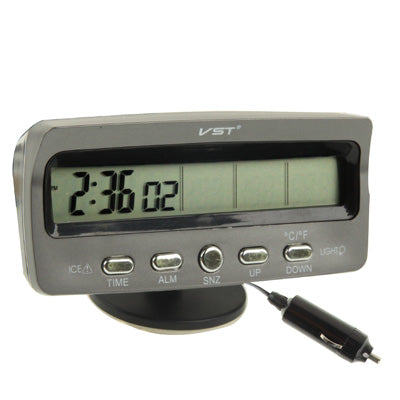 3.6 inch LCD Car Digital Thermometer with Time / Date / Week / Alarm / Car Storage Battery Voltage Display(Black) - Clocks & Car Meters by PMC Jewellery | Online Shopping South Africa | PMC Jewellery | Buy Now Pay Later Mobicred