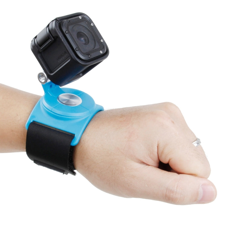 TMC HR357 360-degree Rotation Mount with Straps for GoPro Hero12 Black / Hero11 /10 /9 /8 /7 /6 /5, Insta360 Ace / Ace Pro, DJI Osmo Action 4 and Other Action Cameras(Blue) - Wrist Strap by TMC | Online Shopping South Africa | PMC Jewellery | Buy Now Pay Later Mobicred