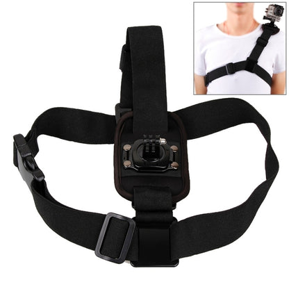 360 Degree Rotary Special Sports Single Shoulder DV Chest Belt for GoPro Hero12 Black / Hero11 /10 /9 /8 /7 /6 /5, Insta360 Ace / Ace Pro, DJI Osmo Action 4 and Other Action Cameras(Black) - Chest Belt by PMC Jewellery | Online Shopping South Africa | PMC Jewellery | Buy Now Pay Later Mobicred