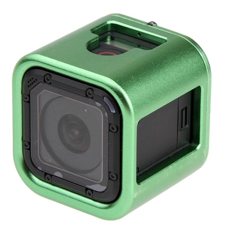 Housing Shell CNC Aluminum Alloy Protective Cage with Insurance Back Cover for GoPro HERO5 Session /HERO4 Session /HERO Session(Green) - Metal Cases by PMC Jewellery | Online Shopping South Africa | PMC Jewellery | Buy Now Pay Later Mobicred