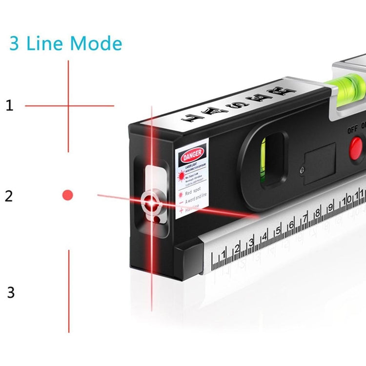 Laser Level with Tape Measure Pro 4 (100cm) / Level Bubbles with LED Light, LV-04(Black) - Laser Rangefinder by PMC Jewellery | Online Shopping South Africa | PMC Jewellery