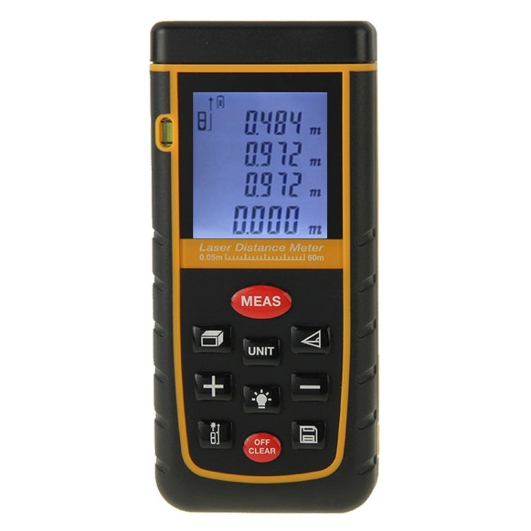 RZ-A60 1.9 inch LCD 60m Hand-held Laser Distance Meter with Level Bubble - Laser Rangefinder by PMC Jewellery | Online Shopping South Africa | PMC Jewellery | Buy Now Pay Later Mobicred