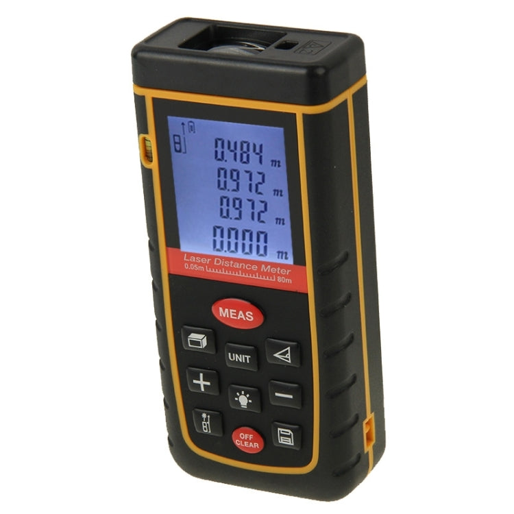 RZ-A80 1.9 inch LCD 80m Hand-held Laser Distance Meter with Level Bubble - Laser Rangefinder by PMC Jewellery | Online Shopping South Africa | PMC Jewellery | Buy Now Pay Later Mobicred