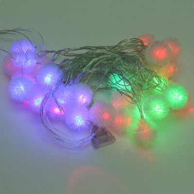 7m Snowball Pendants Pendants Decoration String Lights, 30-LED Multi-Colored Light  (AC 12-240V / EU Plug)(White) - Holiday Lights by PMC Jewellery | Online Shopping South Africa | PMC Jewellery | Buy Now Pay Later Mobicred