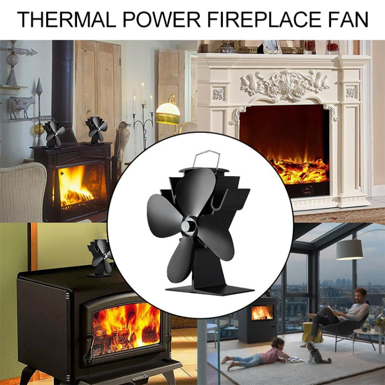 YL603 Eco-friendly Aluminum Alloy Heat Powered Stove Fan with 4 Blades for Wood / Gas / Pellet Stoves (Bronze) - Fireplace Fan by PMC Jewellery | Online Shopping South Africa | PMC Jewellery | Buy Now Pay Later Mobicred