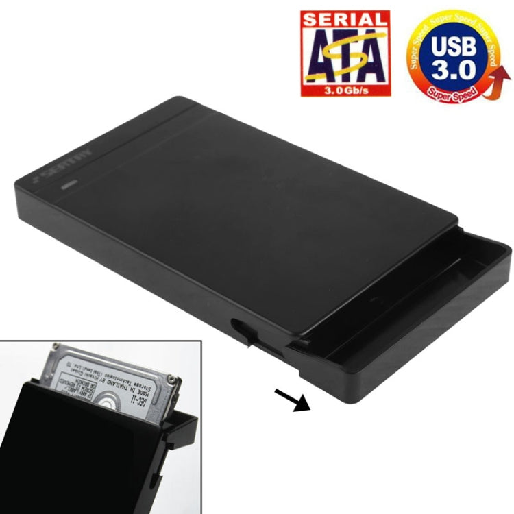 2.5 inch SATA HDD / SSD External Enclosure, Tool Free, USB 3.0 Interface(Black) - HDD Enclosure by PMC Jewellery | Online Shopping South Africa | PMC Jewellery | Buy Now Pay Later Mobicred