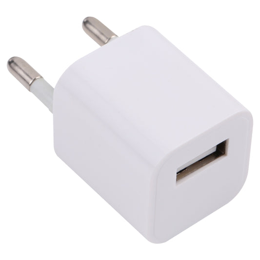 A2165 5V 1A Single USB Interface Mini Travel Charger, EU Plug(White) - USB Charger by PMC Jewellery | Online Shopping South Africa | PMC Jewellery | Buy Now Pay Later Mobicred