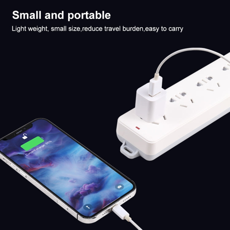 A2165 5V 1A Single USB Interface Mini Travel Charger, EU Plug(White) - USB Charger by PMC Jewellery | Online Shopping South Africa | PMC Jewellery | Buy Now Pay Later Mobicred