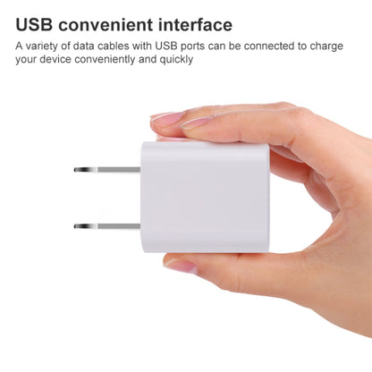 A2165 5V 1A Single USB Interface Mini Travel Charger, US Plug(White) - USB Charger by PMC Jewellery | Online Shopping South Africa | PMC Jewellery | Buy Now Pay Later Mobicred