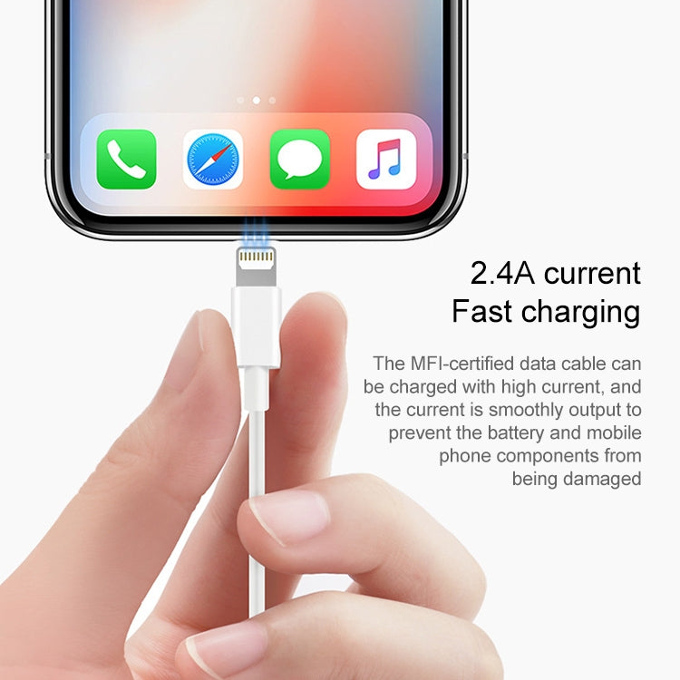 2m USB Sync Data & Charging Cable For iPhone, iPad(White) - Normal Style Cable by PMC TechLife | Online Shopping South Africa | PMC TechLife