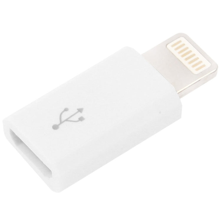 Micro 5 Pin USB to 8 Pin  Charge & Data Transfer Adapter(White) - Converter & Adapter by PMC Jewellery | Online Shopping South Africa | PMC Jewellery | Buy Now Pay Later Mobicred