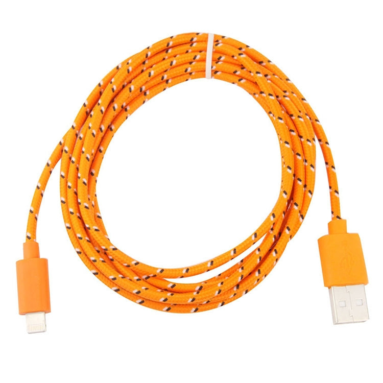 2m Nylon Netting USB Data Transfer Charging Cable For iPhone, iPad(Orange) - Normal Style Cable by PMC Jewellery | Online Shopping South Africa | PMC Jewellery | Buy Now Pay Later Mobicred