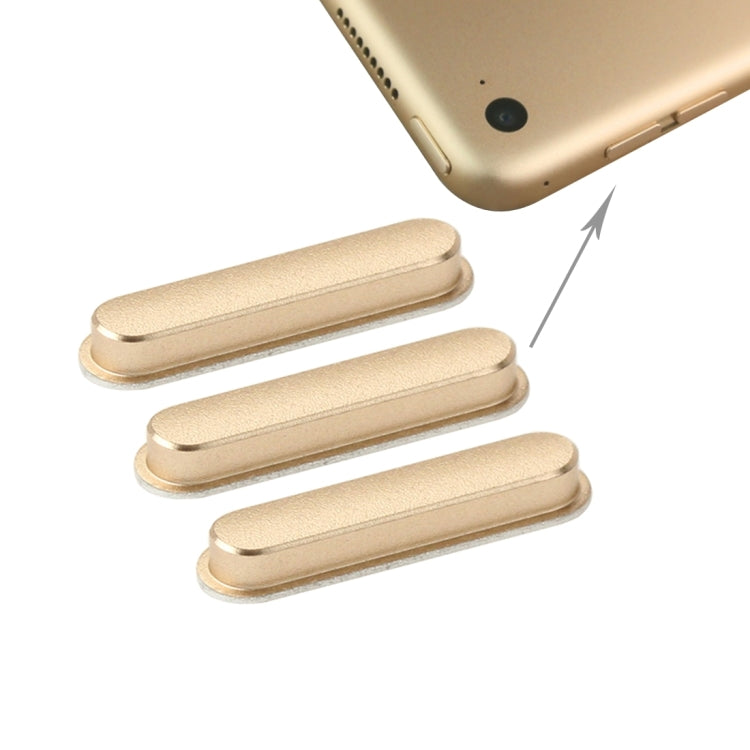 3 PCS Side Keys for iPad Air 2 / iPad 6(Gold) - iPad Air 2 (2014) by PMc TechLife | Online Shopping South Africa | PMc TechLife | Buy Now Pay Later Mobicred