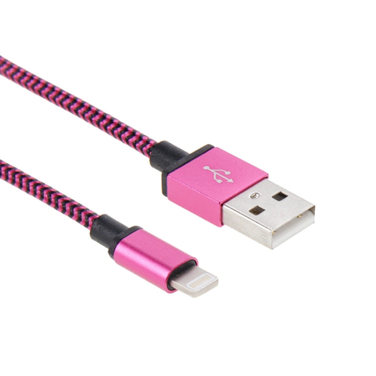 2A Woven Style USB to 8 Pin Sync Data / Charging Cable, Cable Length: 1m(Purple) - Normal Style Cable by PMC Jewellery | Online Shopping South Africa | PMC Jewellery | Buy Now Pay Later Mobicred