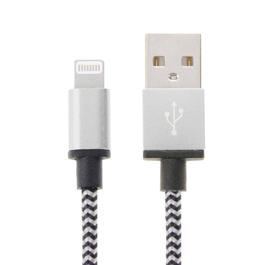 2A Woven Style USB to 8 Pin Sync Data / Charging Cable, Cable Length: 1m(Silver) - Normal Style Cable by PMC Jewellery | Online Shopping South Africa | PMC Jewellery | Buy Now Pay Later Mobicred