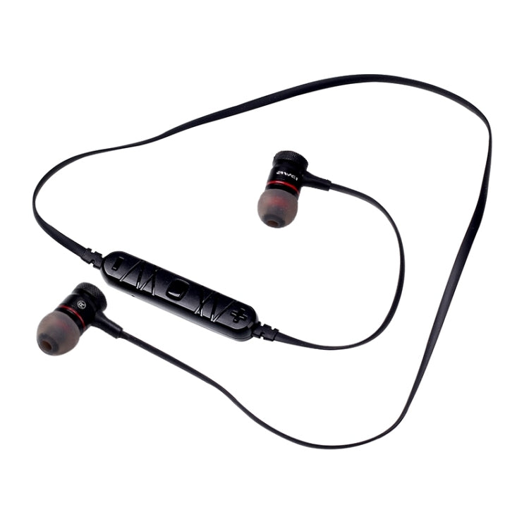 awei A920BL Wireless Bluetooth Sports Stereo Earphones(Black) - Sport Earphone by awei | Online Shopping South Africa | PMC Jewellery | Buy Now Pay Later Mobicred