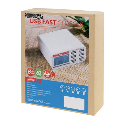 WLX-899 30W USB Charger 5V 6A Output 3.5A Max High Speed 6-Ports USB Charger with Digital Display & 1.5m Cable - Multifunction Charger by PMC Jewellery | Online Shopping South Africa | PMC Jewellery | Buy Now Pay Later Mobicred