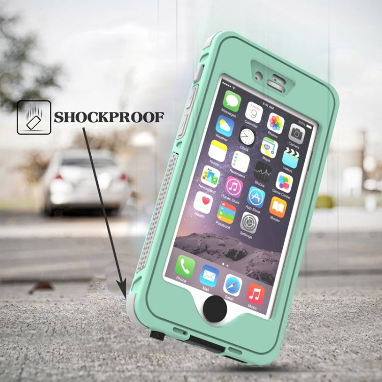 Waterproof Dustproof Shockproof Crushproof Noctilucent Protective Case with Holder for iPhone 6 & 6S(Green) - More iPhone Cases by PMC Jewellery | Online Shopping South Africa | PMC Jewellery