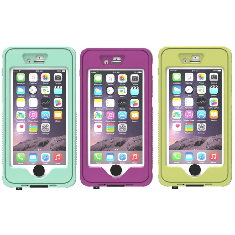 Waterproof Dustproof Shockproof Crushproof Noctilucent Protective Case with Holder for iPhone 6 & 6S(Green) - More iPhone Cases by PMC Jewellery | Online Shopping South Africa | PMC Jewellery