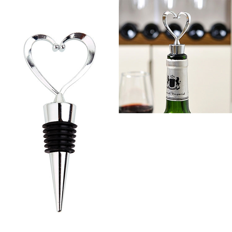 Creative Heart Design Wine Bottle Stopper(Silver) - Bottle Stopper by PMC Jewellery | Online Shopping South Africa | PMC Jewellery | Buy Now Pay Later Mobicred